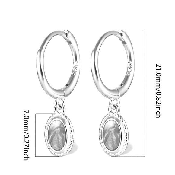 14k gold plated  Earrings with Starry Sky GreenZirconia Hypoallergenic. - Picture 5 of 5